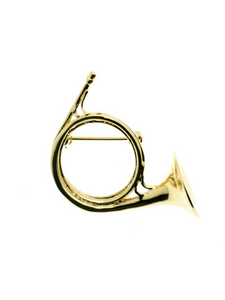 BROCHE TROMPE DE CHASSE ACCROCHÉE