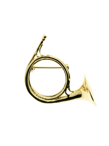 BROCHE TROMPE DE CHASSE ACCROCHÉE