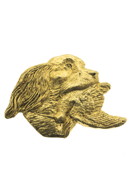 BROCHE CHIEN BECASSE DORÉE