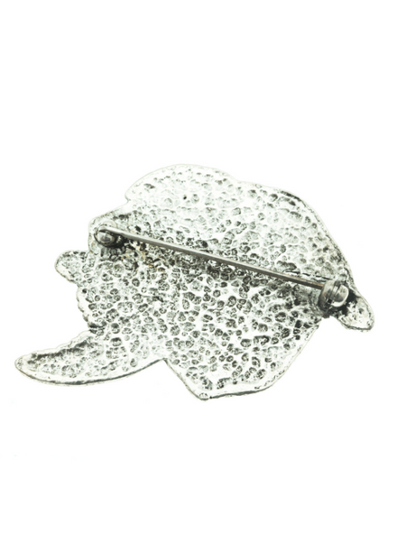 BROCHE CHIEN BECASSE ARGENT VIEILLI