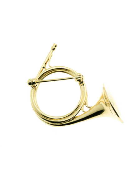 BROCHE TROMPE DE CHASSE ACCROCHÉE