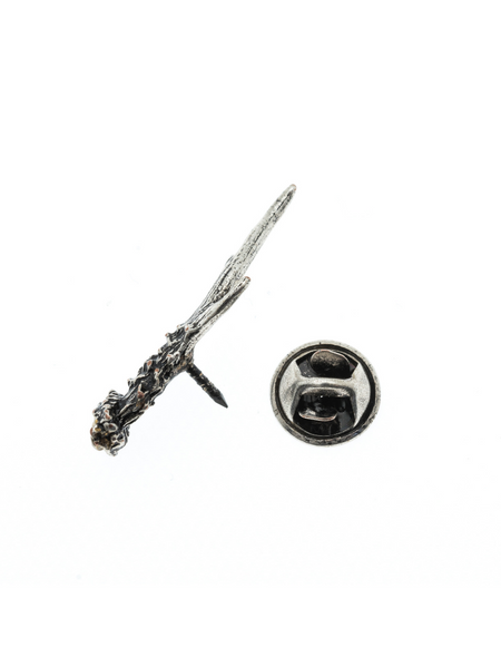 PIN'S BOIS DE CHEVREUIL ARGENT VIEILLI